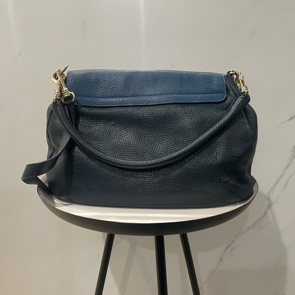 Milli Millu London DeMellier Navy Blue Leather Bag - Picture 2 of 3